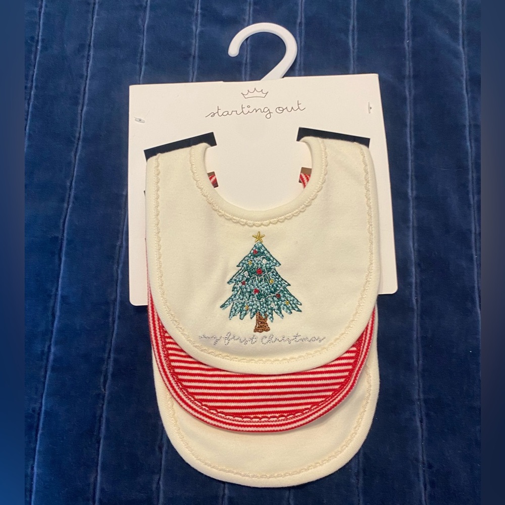 Christmas Holiday “Starting Out” Baby Bibs